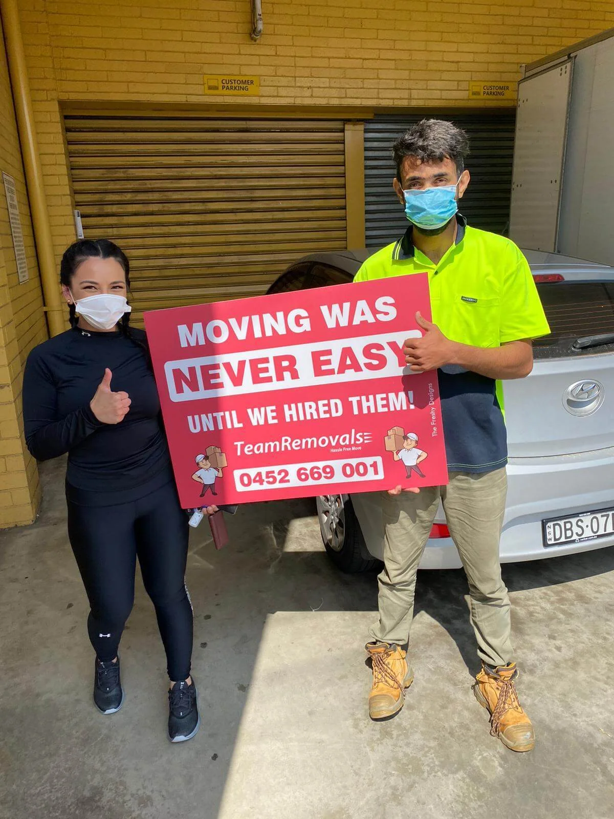 Customer Video Review Satisfied customer reviewing Team Removals furniture moving service